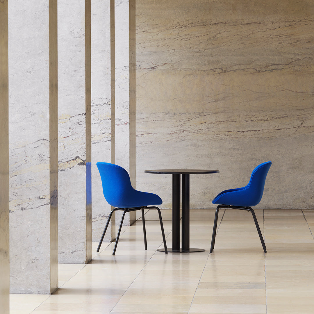 Stylish Hyg Side Chair with Steel 4 Legs & Upholstered Seat - Perfect for Dining Room, Office or Living Room Decor