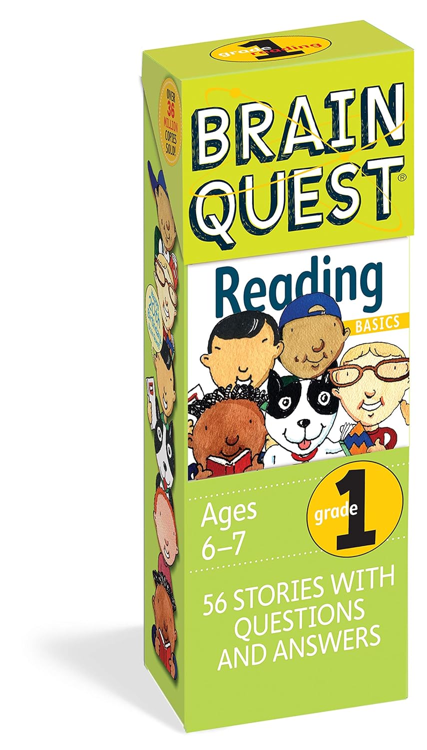 Brain Quest Reading Grade 1 - 56 Engaging Stories with Q&A for Kids | First Grade Reading Practice & Homeschool Learning Activities