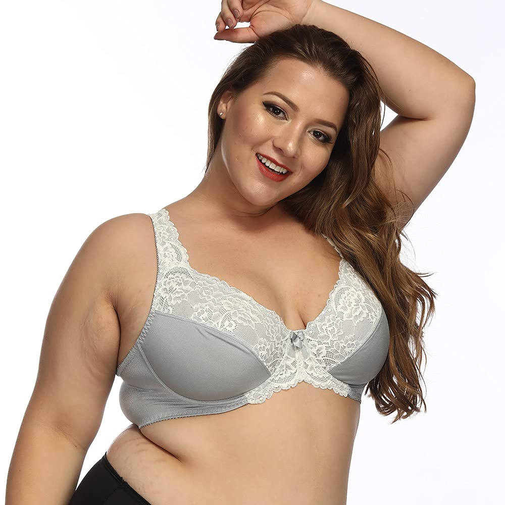 Floral Lace Underwire Bras for Women - Non-Padded Full Figure Push Up Bralette with Lift Support | Perfect for Everyday Wear, Date Nights & Special Occasions