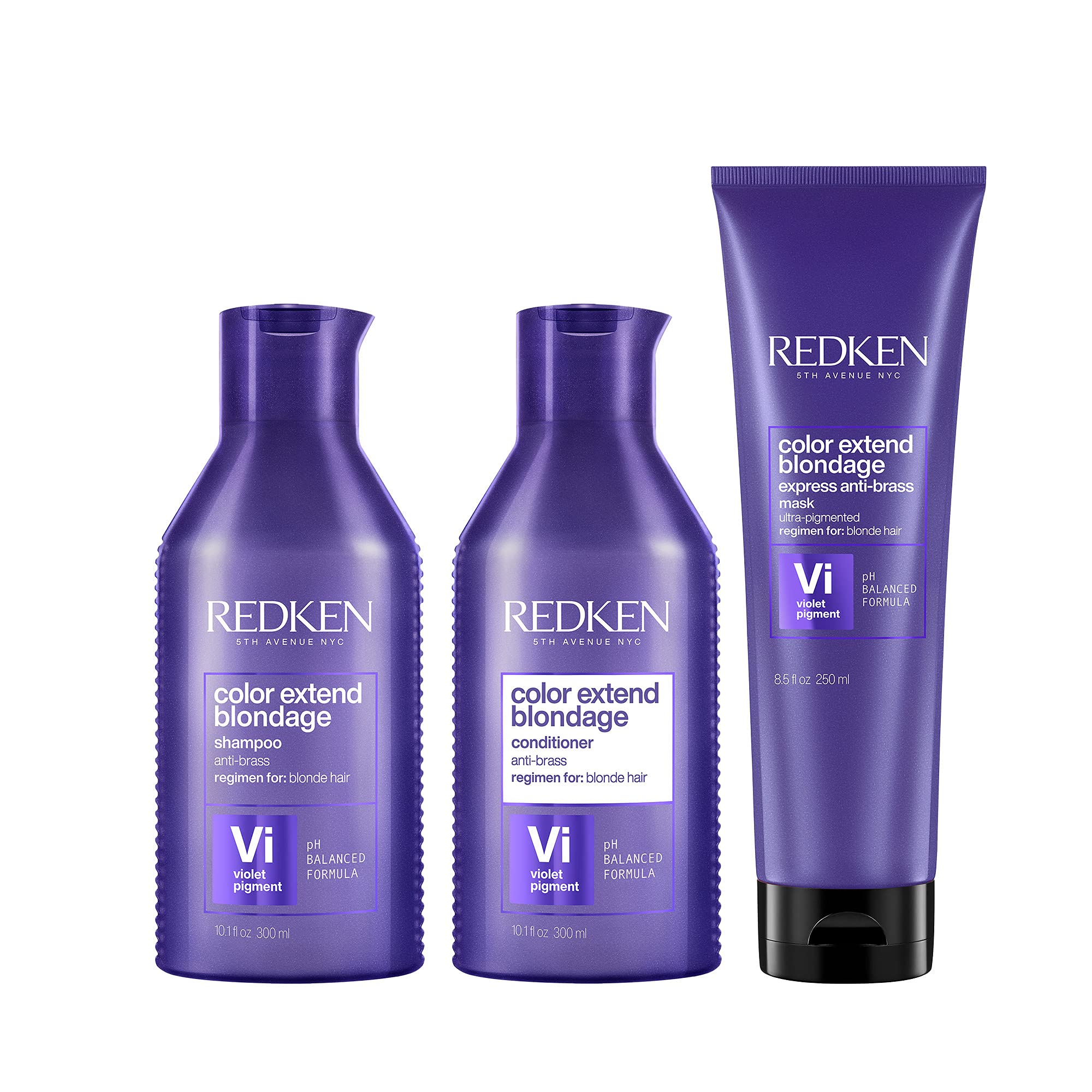 REDKEN Extend Blondage Purple Shampoo & Conditioner Set - Toning & Color Depositing for Blonde Hair - Perfect for Salon & At-Home Blonde Maintenance