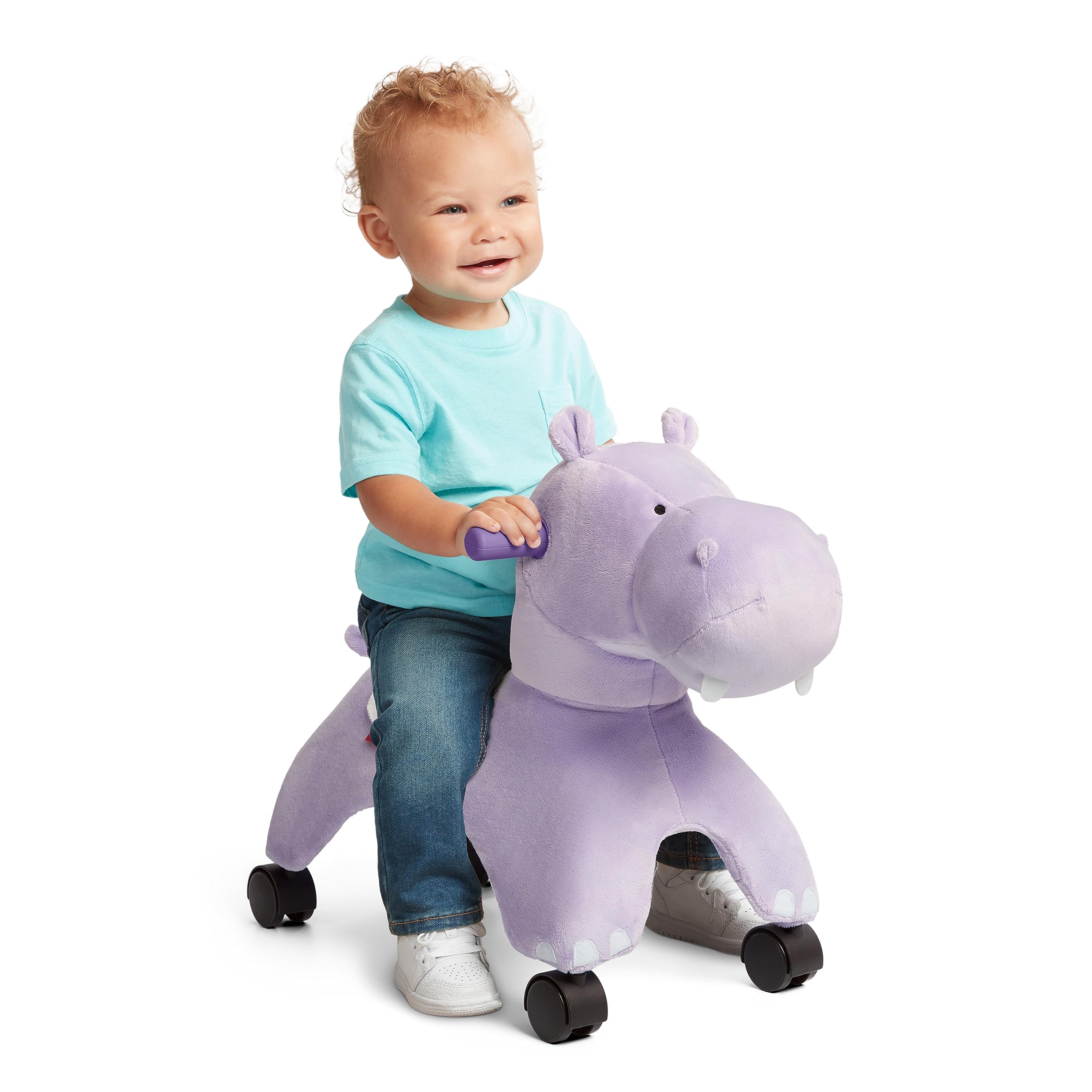 Radio Flyer Holly The Rolling Hippo - Toddler Ride-On Toy for Kids Ages 1-3 Years | Large Push Walker with Wheels | Indoor & Outdoor Play for Early Childhood Development