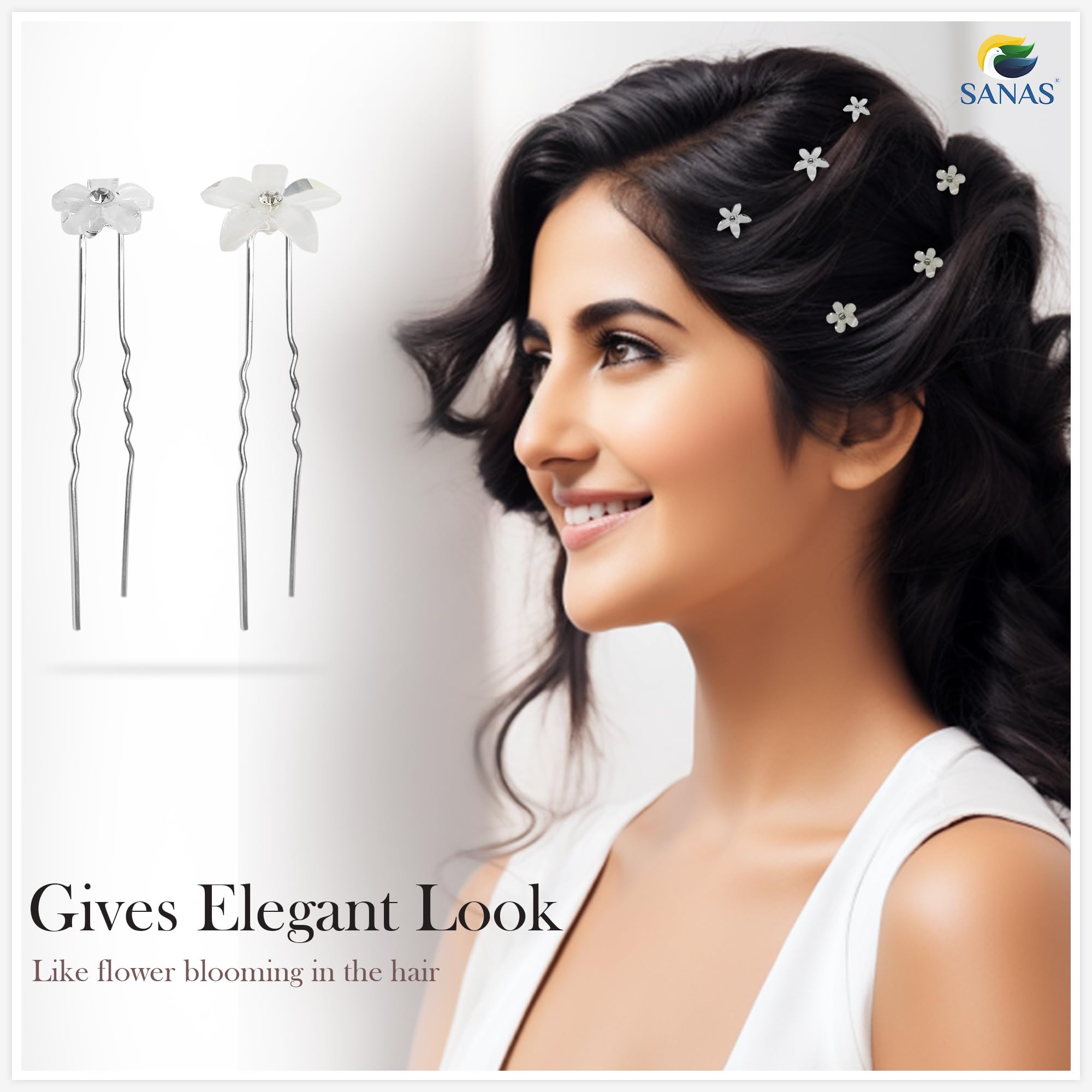 30Pcs White Juda Hair Pins for Women - Elegant Wedding Hair Accessories, Bun Hairstyle Pins, Bridal Hair Styling Essentials - Perfect for Weddings, Prom, Parties & Formal Events