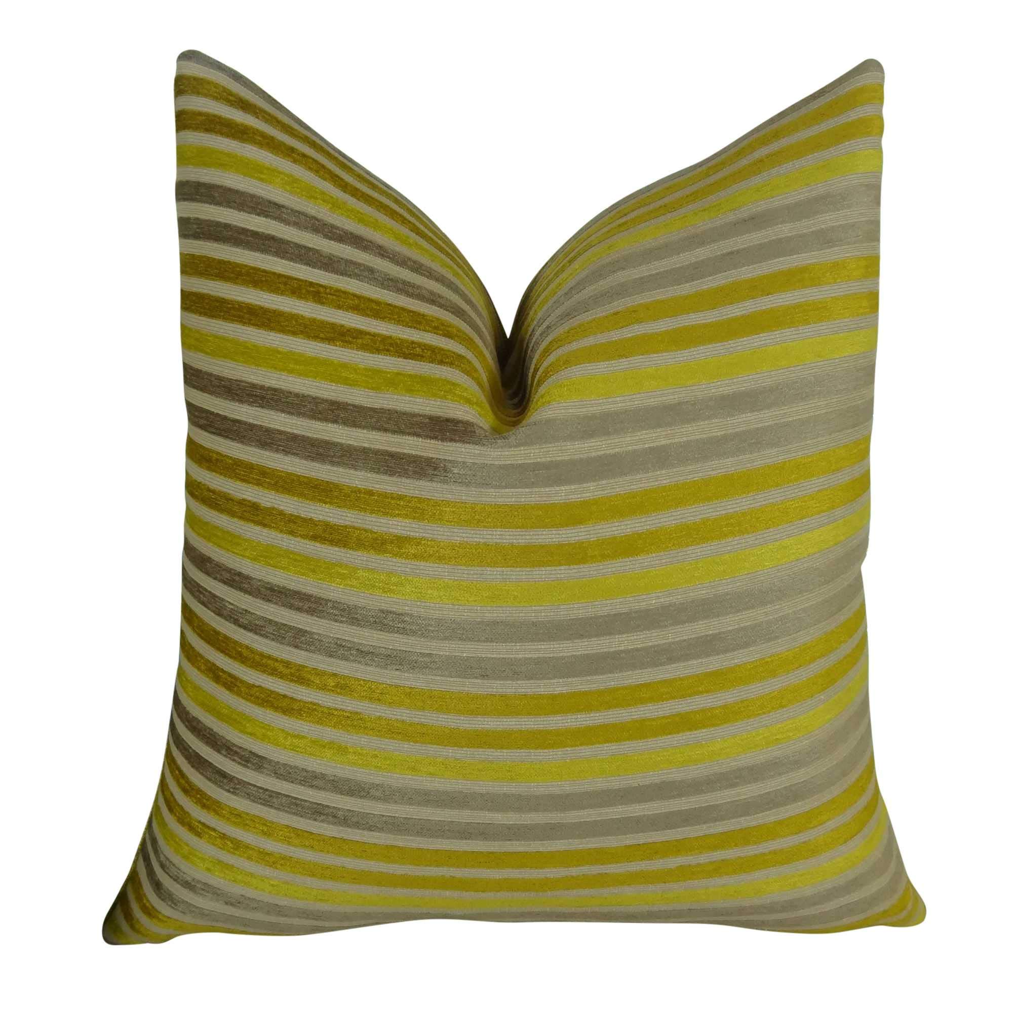 Plutus Fork Valley Handmade Throw Pillow 20x26 Inches - Soft Decorative Cushion Cover for Sofa, Bed, Chair - Lime and Gray Bohemian Style Home Decor - Perfect for Living Room, Bedroom, Nursery