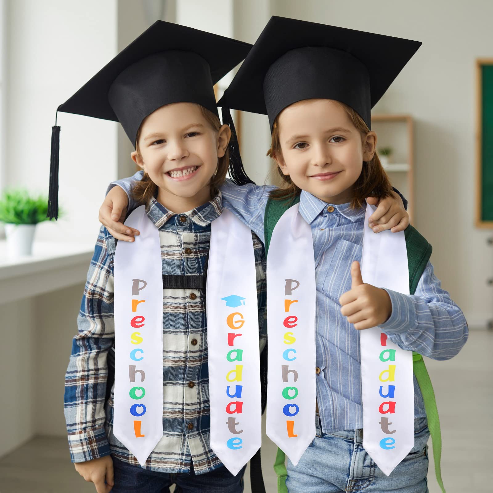 24 Pcs Kids Graduation Stoles - Bulk Preschool Sash for Graduation Gifts & Parties