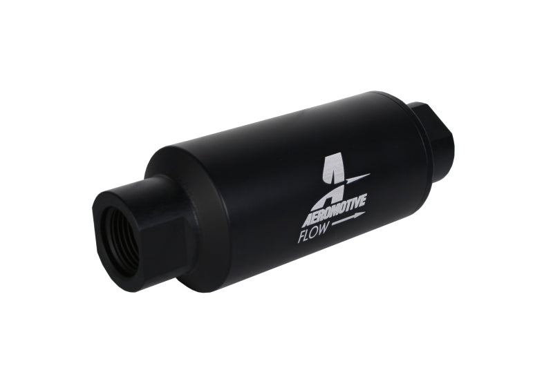 Aeromotive AN 10 Inline Fuel Filter with 10 Micron Microglass Element - High Performance Fuel Filtration for Racing, Marine & Automotive Applications