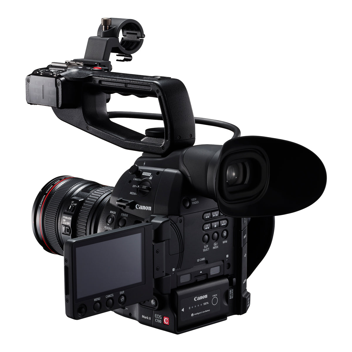 Canon EOS C100 Mark II Digital Cinema Camera with Dual Pixel CMOS AF & EF 24-105mm f/4L IS II USM Zoom Lens Kit - Professional 4K Video Recording for Filmmaking, Vlogging, and Documentary Production