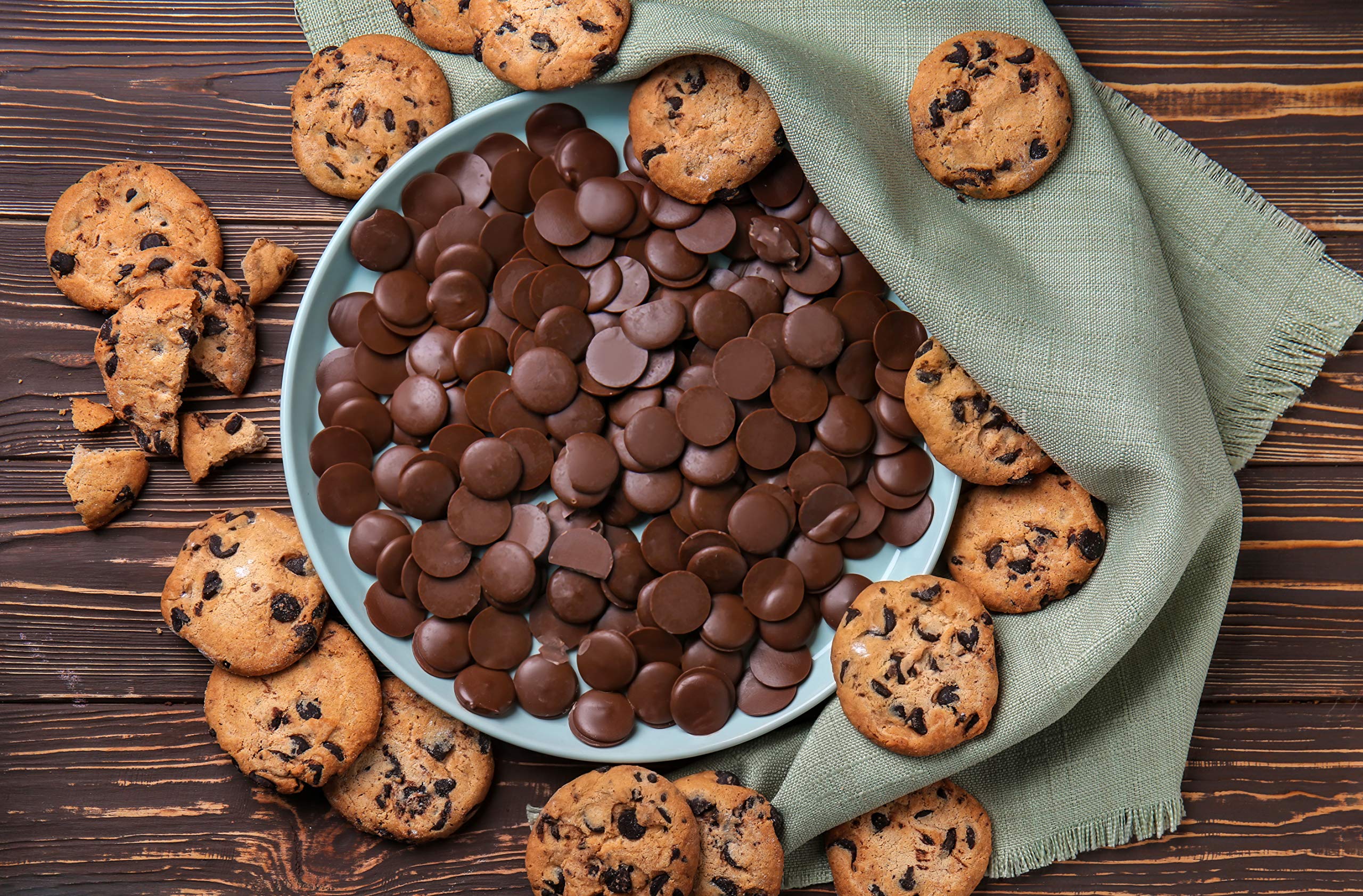 Premium Milk Chocolate Coating Wafers for Baking - 5lb Bulk Bag | Ideal for Cookies, Cakes, Muffins & Candy Making | Smooth Melting Chocolate for Dipping, Decorating & Desserts