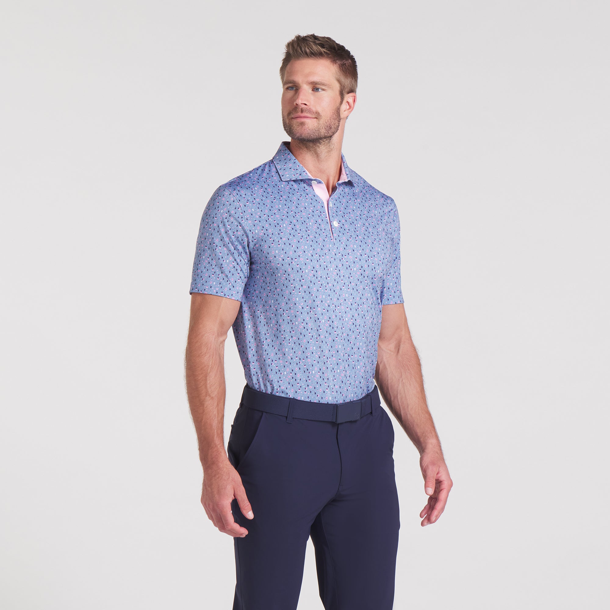 AP Tea Time Golf Polo Shirt for Men - Breathable & Moisture-Wicking Performance Golf Shirt - Perfect for Golfing, Casual Wear & Outdoor Activities