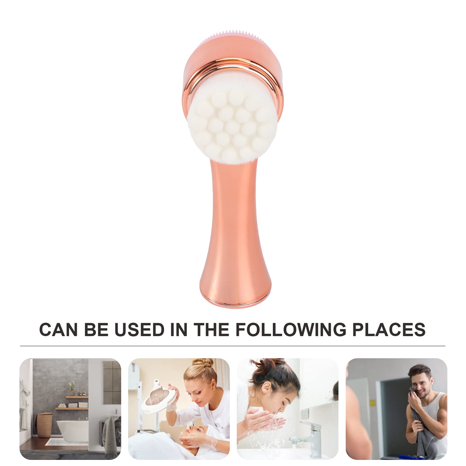 Minkissy Blackhead Remover & Facial Cleansing Brush - Deep Pore Cleanser, Skin Scrubber & Massager with Soft Bristles for Acne Prone Skin | Perfect for Daily Skincare Routine & Spa Treatments