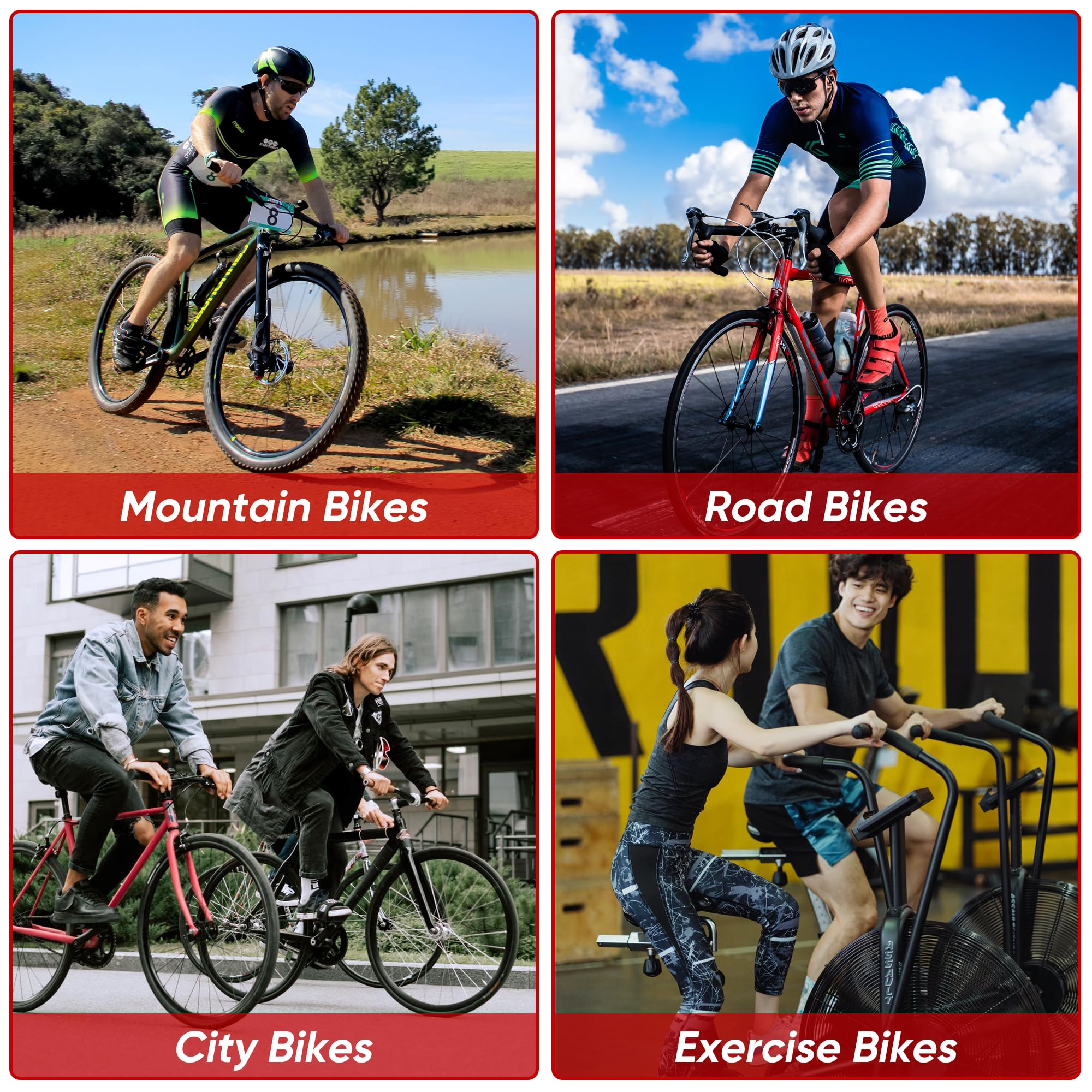 Ultra-Light Gel Bike Seat Cushion Cover - Shock Absorbing Comfortable Breathable Bicycle Saddle Pad for Men & Women - Perfect for Road Bikes, Mountain Bikes, Commuting and Long Rides
