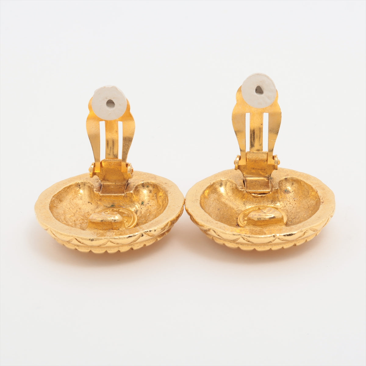 Chanel CC Logo Gold Round Clip-On Earrings - Fashion Jewelry for Women | Perfect for Parties, Weddings & Special Occasions