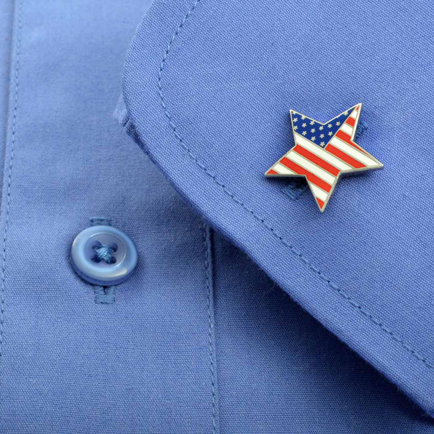 American Flag Star Cufflinks for Men - Patriotic Formal Wear Accessories - Perfect for Weddings, Business Meetings & 4th of July Celebrations