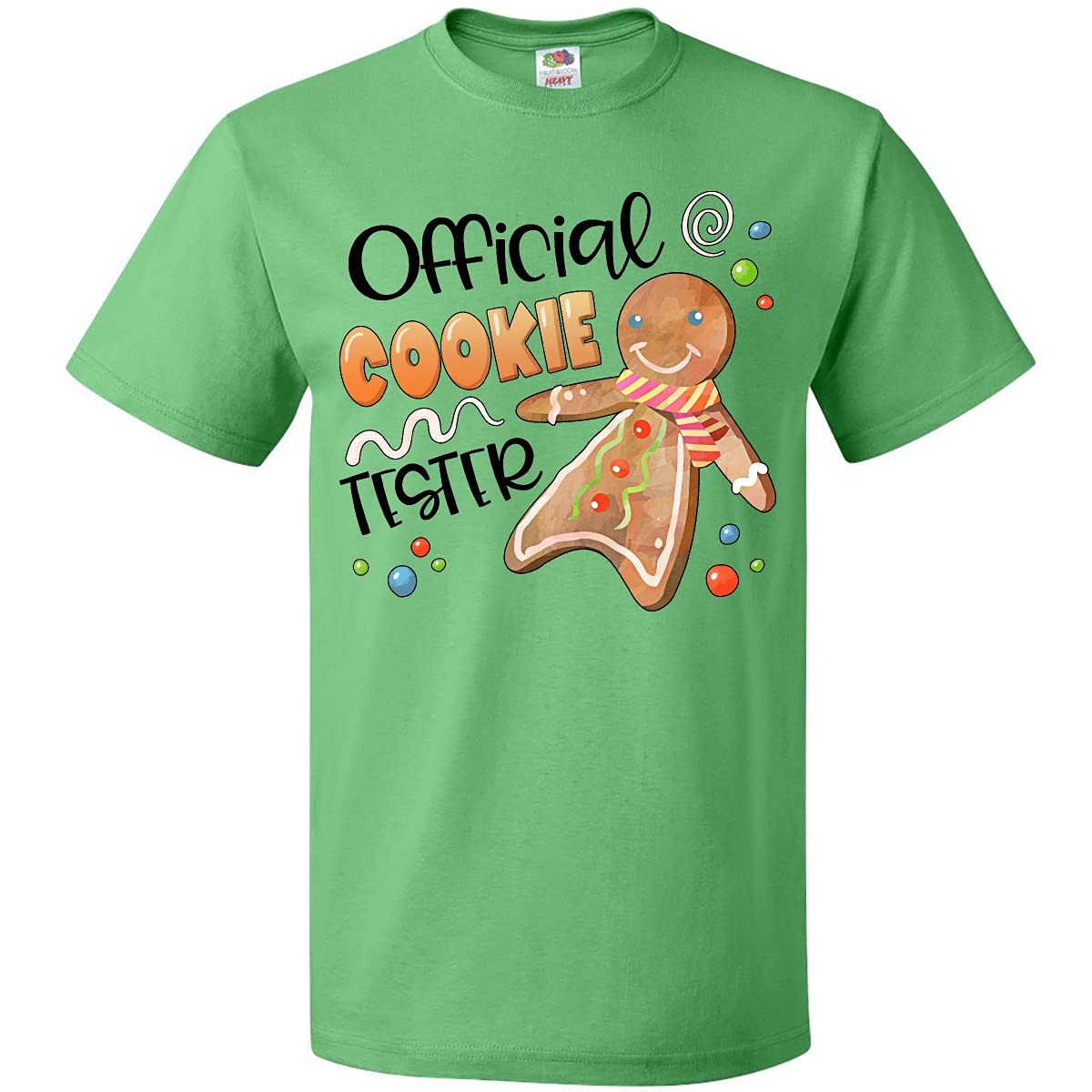 Inktastic Official Cookie Tester Cute Gingerbread Graphic T-Shirt - Funny Christmas Baking Apparel for Cookie Lovers & Holiday Parties
