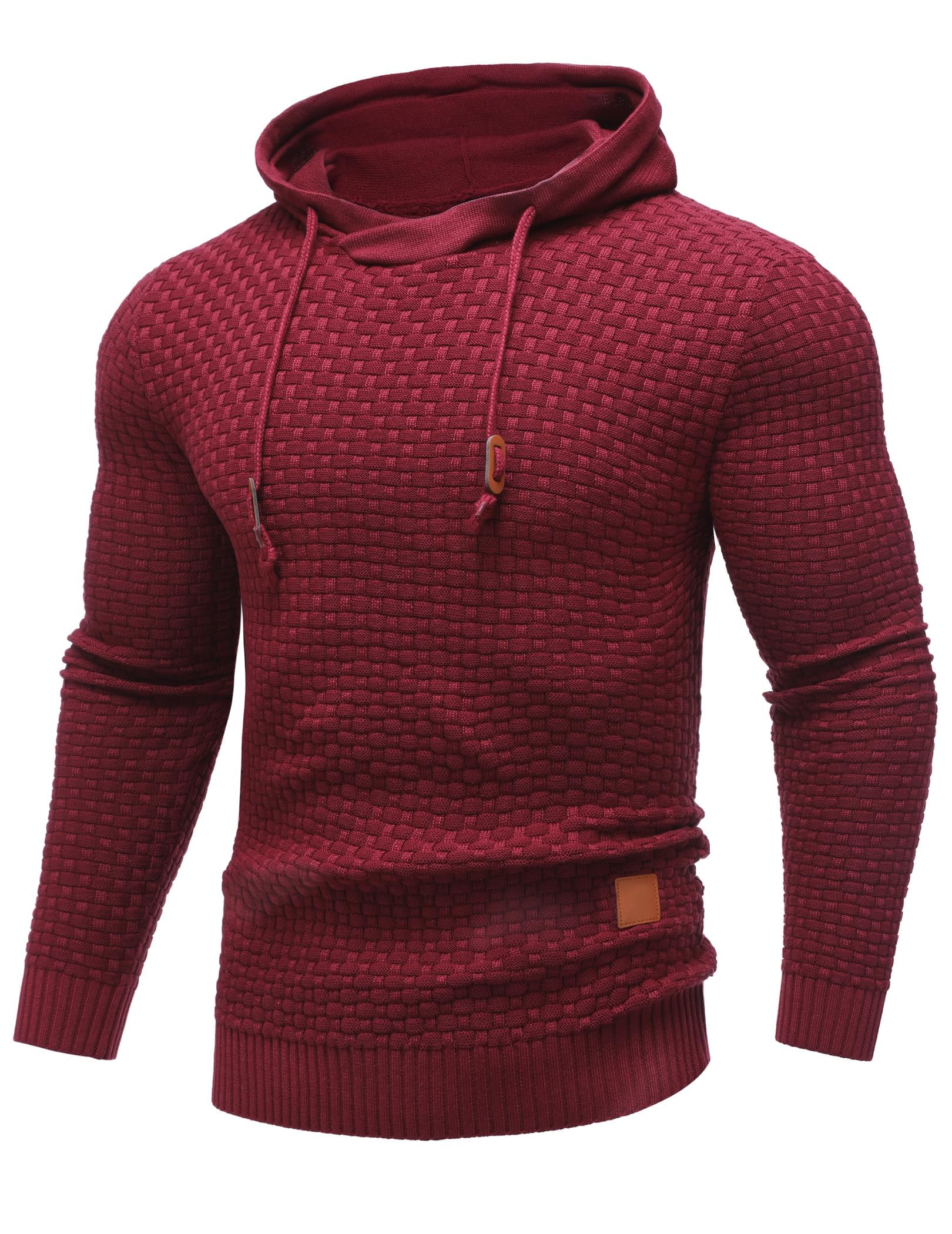 COOFANDY Men's Slim Fit Hooded Sweatshirt - Casual Long Sleeve Waffle Knit Pullover Hoodie with Drawstring | Perfect for Streetwear, Gym & Everyday Comfort