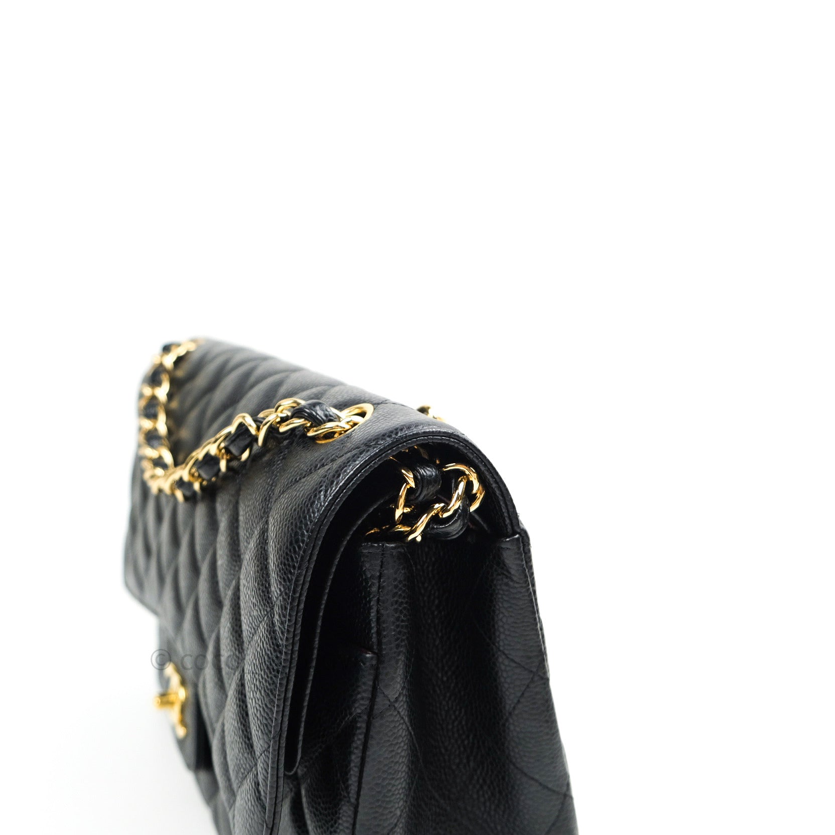 Chanel Classic Jumbo Double Flap Bag in Black Caviar Leather with Gold Hardware - Luxury Designer Handbag for Women, Perfect for Evening Events & Special Occasions