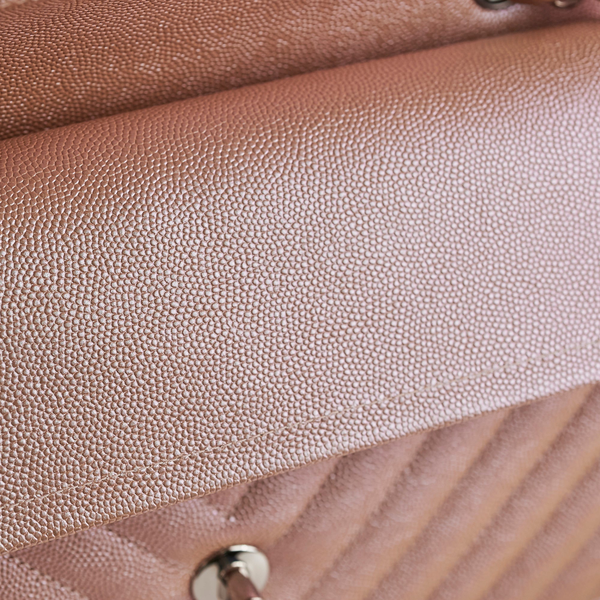 Chanel Medium Classic Double Flap Bag in Iridescent Rose Gold - 18B Collection | Luxury Handbag for Women, Evening Parties & Special Occasions
