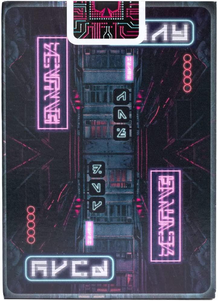 Cyberpunk Themed Bicycle Playing Cards - Neon Cybercity Deck for Poker, Magic Tricks & Collectors - Perfect for Game Nights, Gifts & Urban Fantasy Lovers