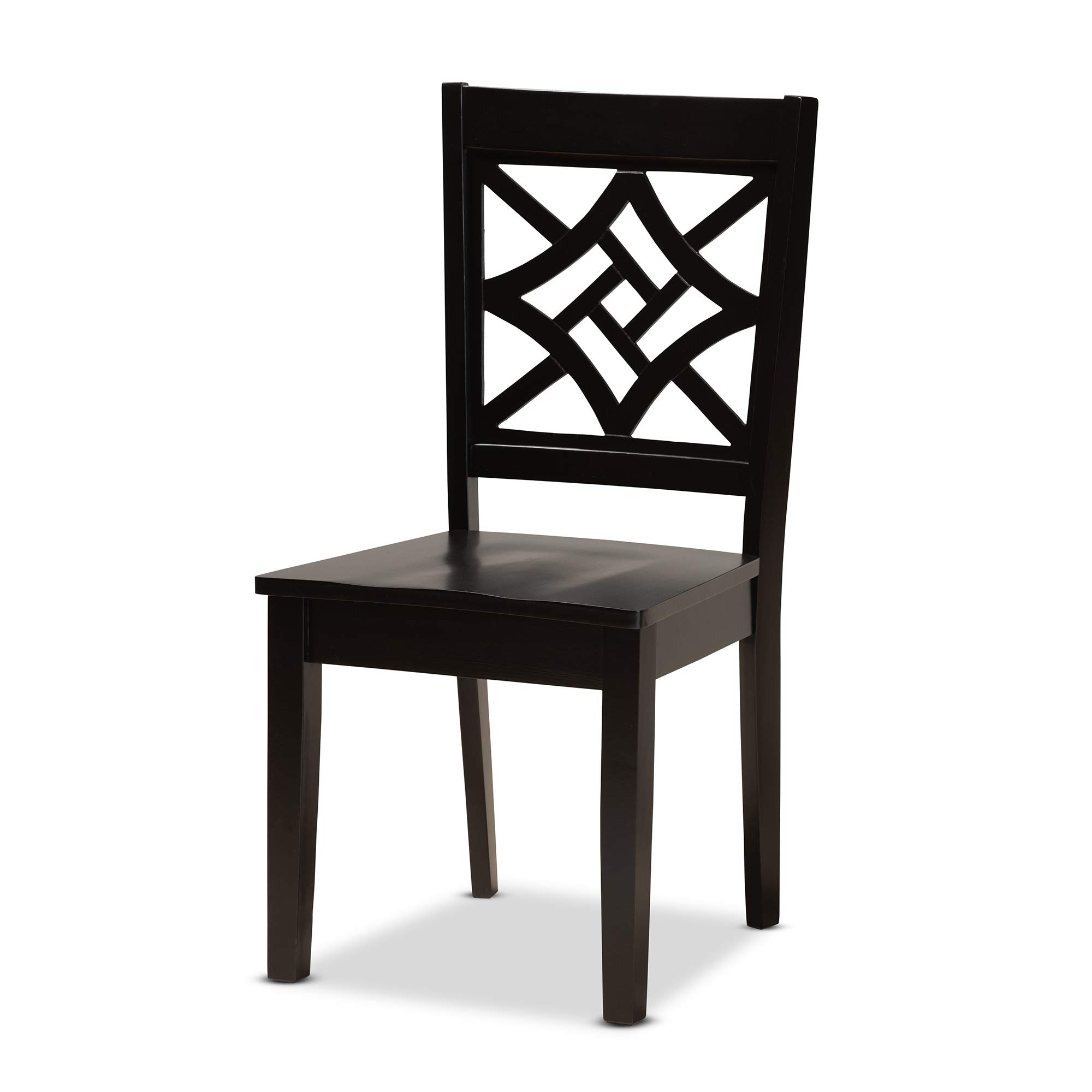 Baxton Studio Nicolette 5-Piece Dark Brown Wood Dining Set - Perfect for Small Spaces & Modern Kitchens