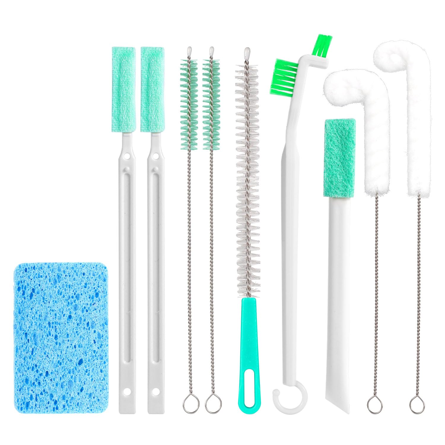 10-Pack Ice Machine Cleaner Brush Set - Multipurpose Cleaning Brushes for Ice Makers, Water Bottles, Straws, Spouts & Coolers | Small Crevice Cleaning Tools Kit for Household & Commercial Use | Perfect for Kitchen, RV, Camping & Bar Maintenance