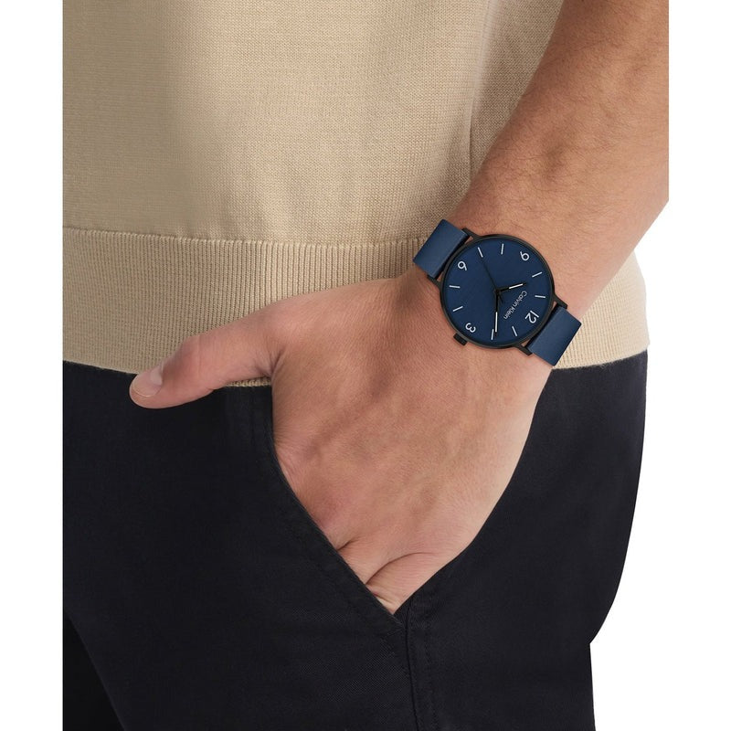 Calvin Klein Modern Blue Leather Men's Watch 25200436 - Stylish & Durable Timepiece for Business, Casual & Formal Occasions