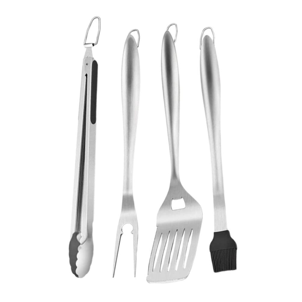 Yardwe 12-Piece Stainless Steel BBQ Grill Tool Set - Spatula, Brush, Tongs & Utensils for Outdoor Cooking, Backyard Grilling, Camping & Teppanyaki Parties