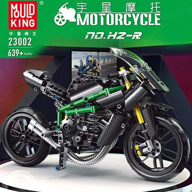 Mould King 23002 MOC 32005 Kawasaki H2R Motorcycle Building Blocks Set - Perfect for Collectors, DIY Enthusiasts & Kawasaki Fans | Great Gift for Birthdays & Holidays