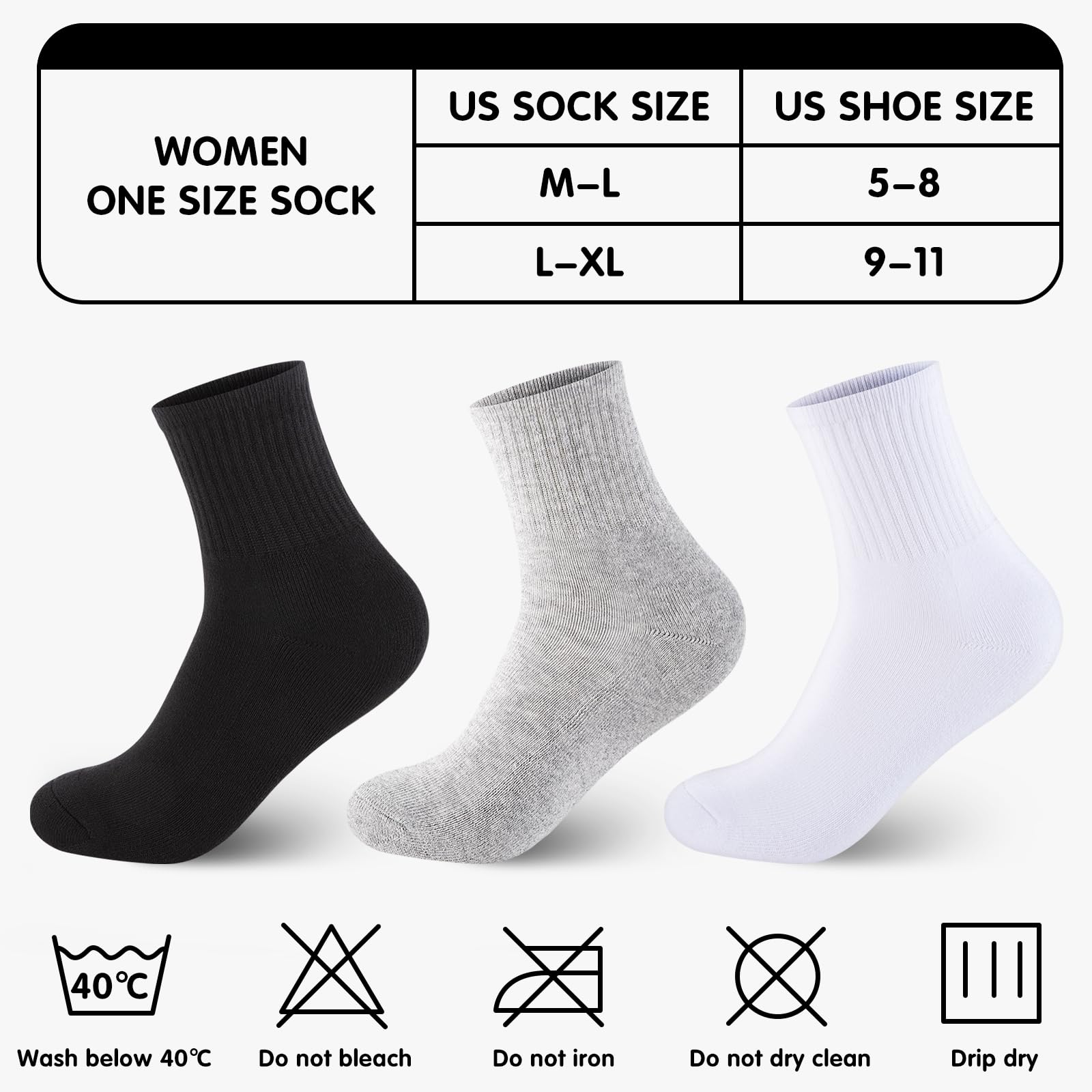 Women's 100% Cotton Cushioned Ankle Socks - Breathable Athletic Quarter Mini Crew Socks for Running, Yoga & Everyday Comfort - Pack of 6 Pairs