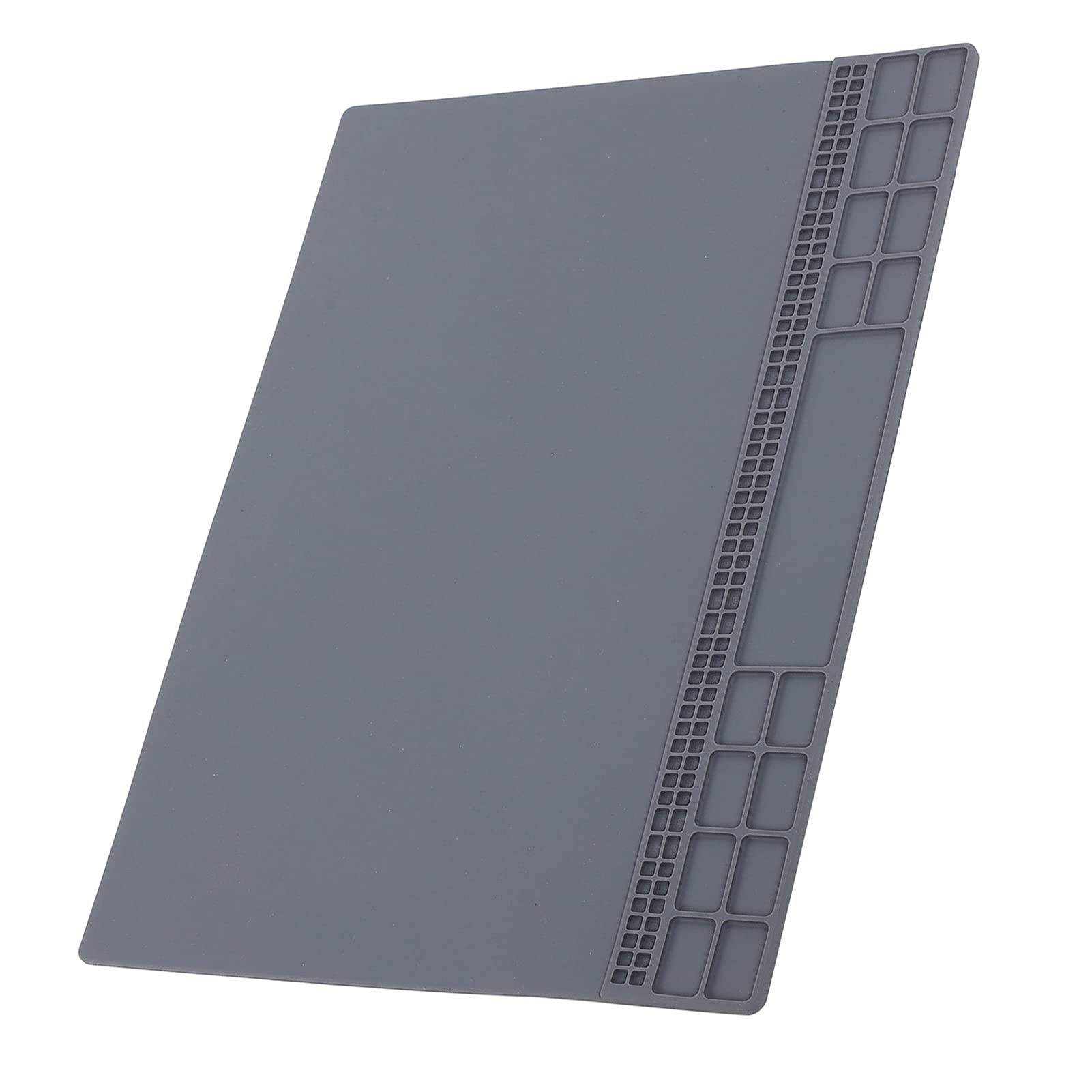 Heat Resistant Silicone Repair Mat for Computer & Phone Maintenance - Solder Station Tool with Screw Storage, Non-Slip Workbench Pad (Grey) | Perfect for Electronics Repair, Soldering Workstations & DIY Projects