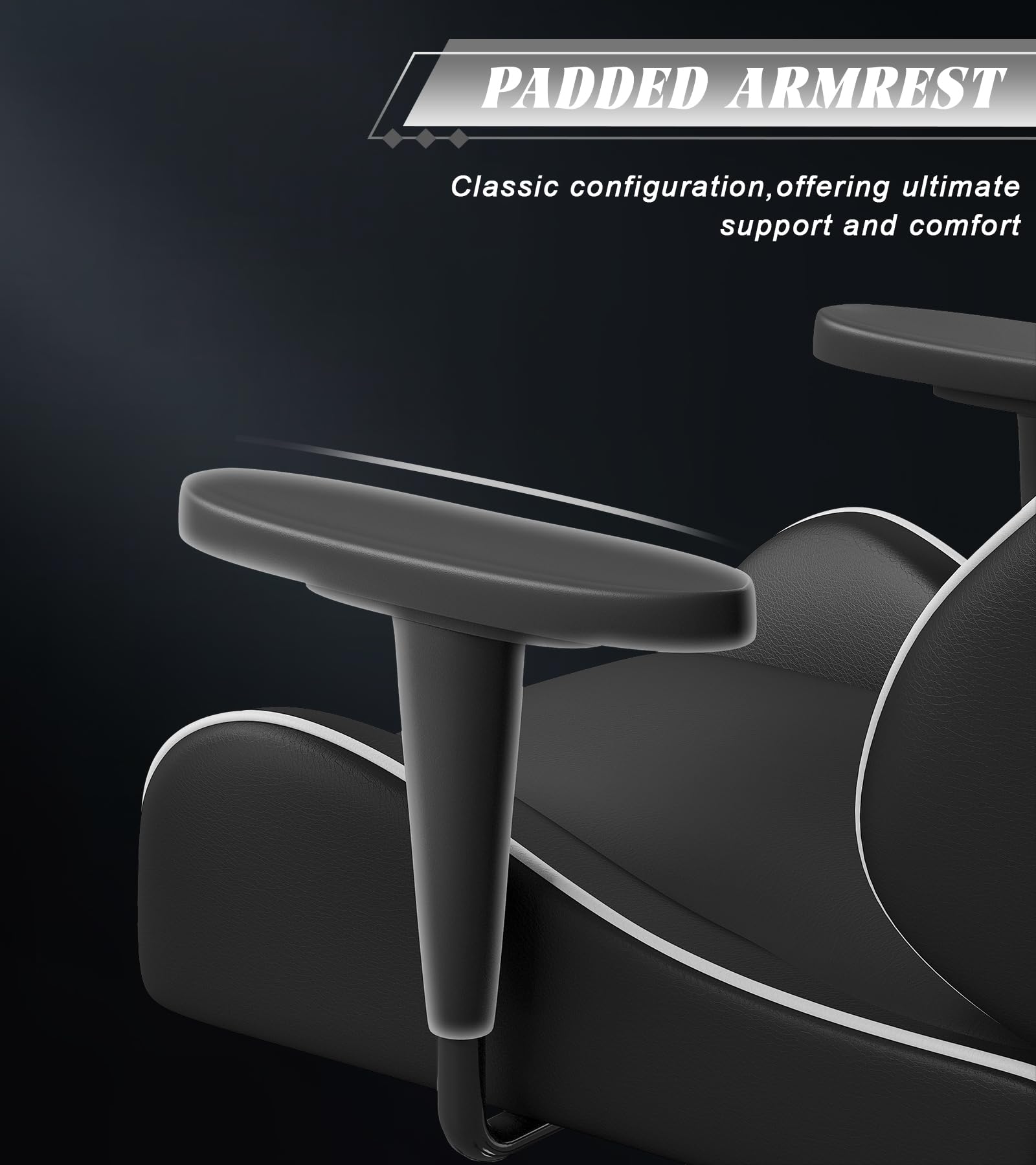 Premium White Ergonomic Gaming Chair - Adjustable Racing Style Computer Chair with Headrest & Lumbar Support for Adults - Perfect for Esports, Streaming & Home Office Setup