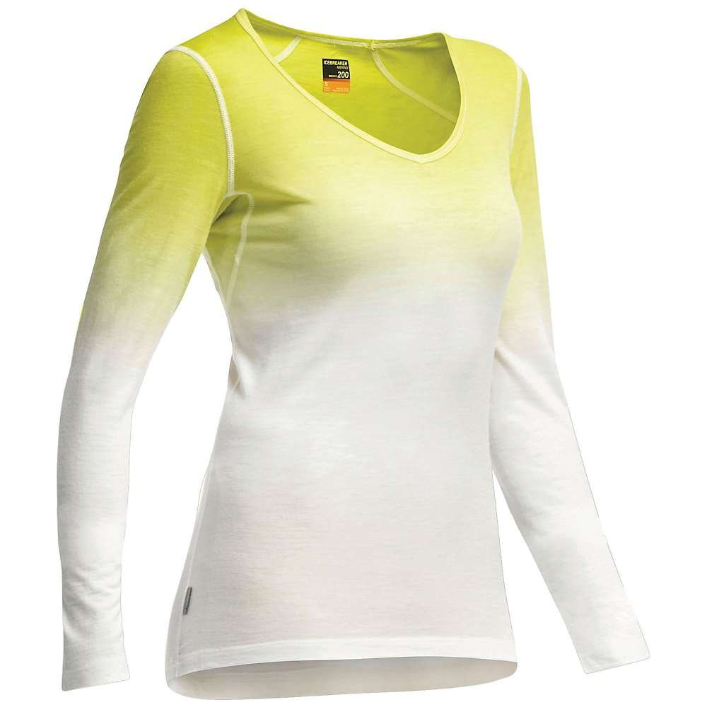 Icebreaker Merino Women's Oasis Long Sleeve V-Neck Base Layer Top - Soft 100% Merino Wool Thermal Shirt for Hiking, Skiing & Outdoor Activities