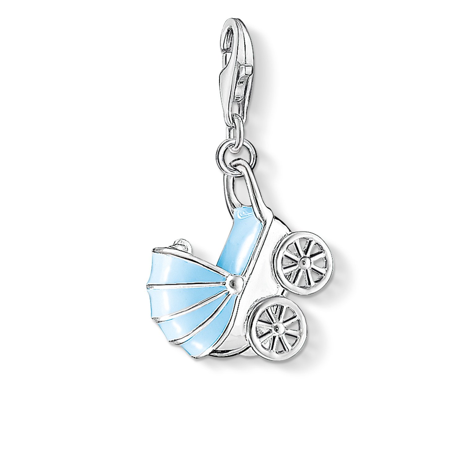 Thomas Sabo Sterling Silver Stroller Charm for Baby Carriages - Perfect Gift for New Moms & Baby Showers