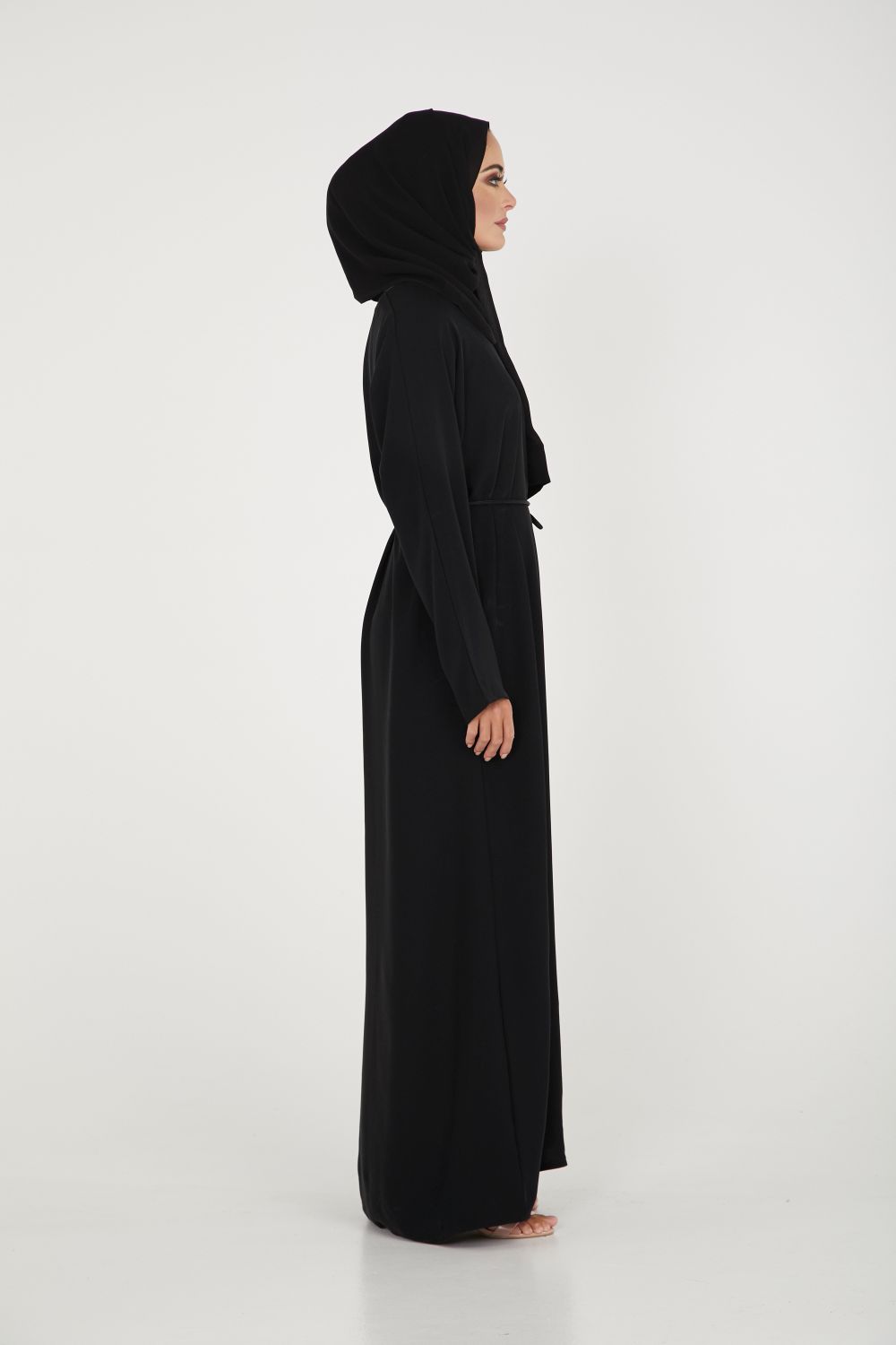 Elegant Plain Black Abaya for Women - Modest Islamic Dress - Perfect for Prayer, Mosque, and Everyday Wear