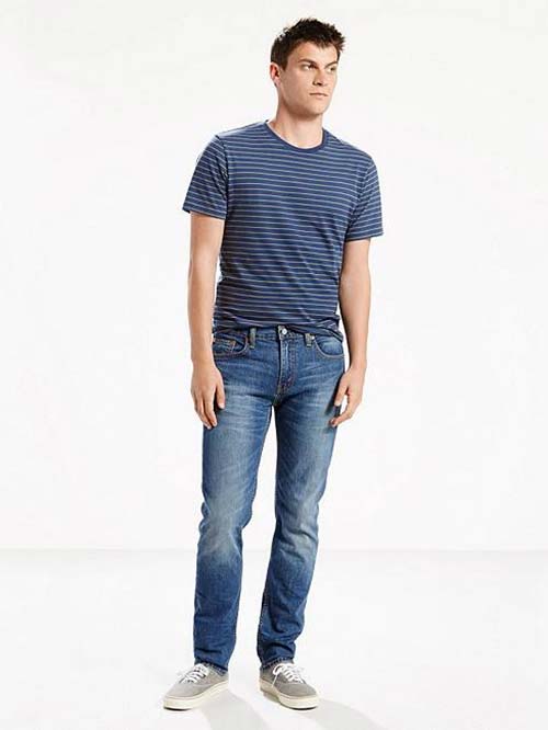 Levi's Men's 511 Slim Fit Stretch Jeans in Throttle Blue | Comfortable & Stylish Denim Pants for Casual Wear, Work & Everyday Outfits