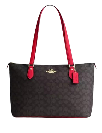 Coach Signature Canvas Gallery Tote Bag - Stylish Women's Handbag for Work, Travel & Everyday Use | Premium Leather Trim & Spacious Design