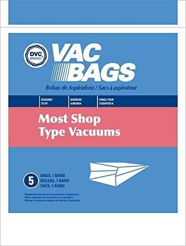 DVC Universal Shop Vac Vacuum Cleaner Bags - Compatible with Most Shop Vac Models | 300-Pack | Made in USA | Ideal for Dust Collection in Workshops, Garages & Construction Sites