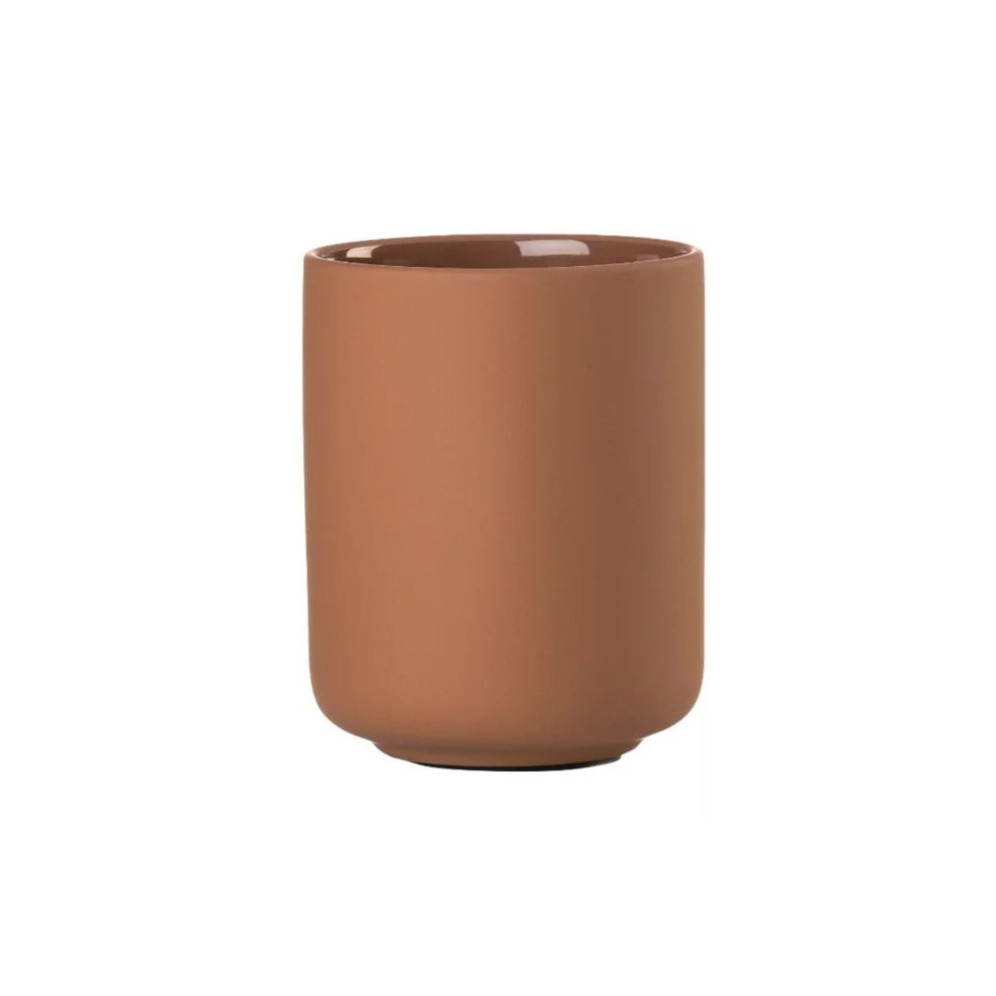ZONE DENMARK Ume Tumbler & Toothbrush Mug - Terracotta Ceramic Cup for Coffee, Tea & Bathroom Storage | Perfect for Home, Office & Travel Use