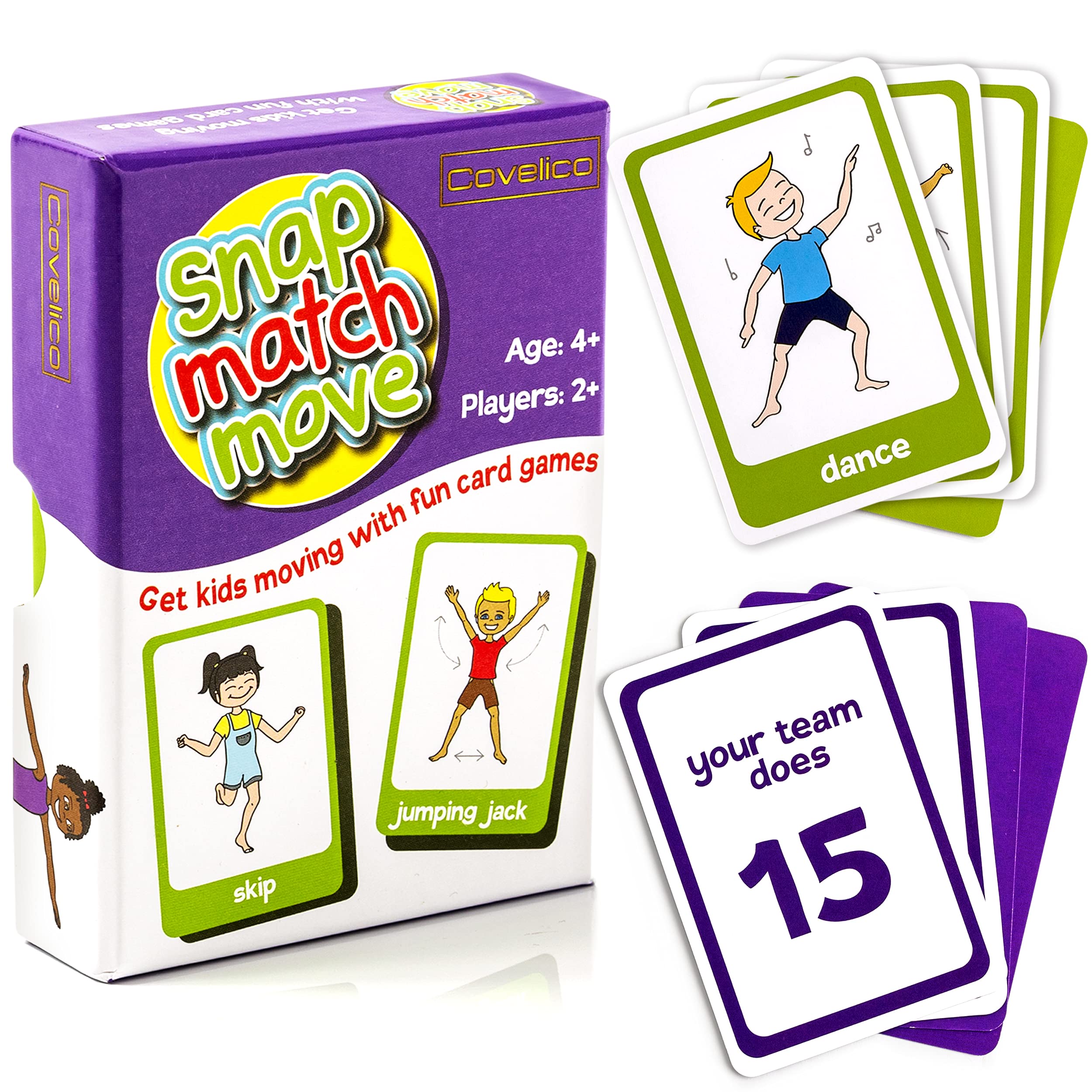 Kids Exercise Cards - Indoor Fitness Equipment for Children, Fun Exercise Games & PE Teacher Supplies for Classroom, Recess & Adapted PE Activities - Perfect for Home, School & Therapy Use