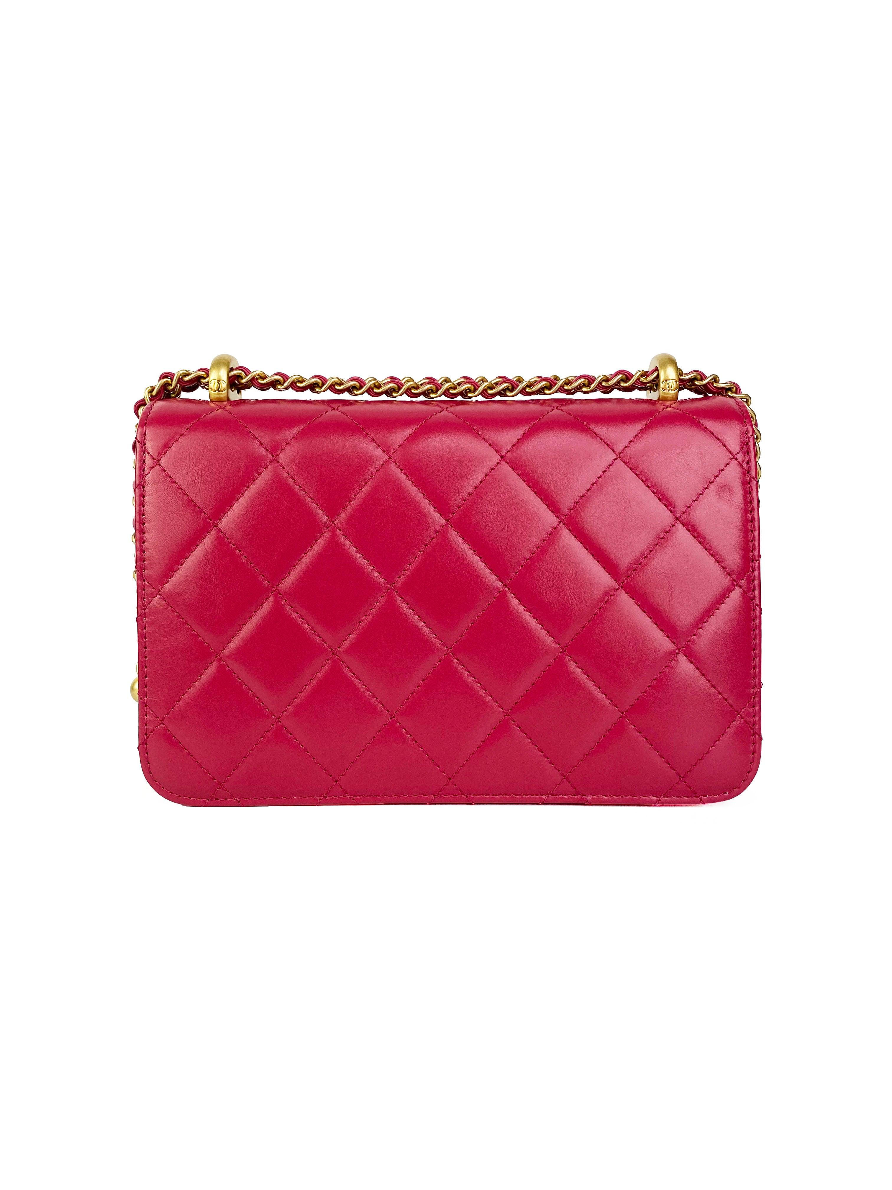 Chanel Small Deep Pink Flap Bag - Luxury Designer Crossbody Purse for Women | Perfect for Date Night, Parties & Special Occasions
