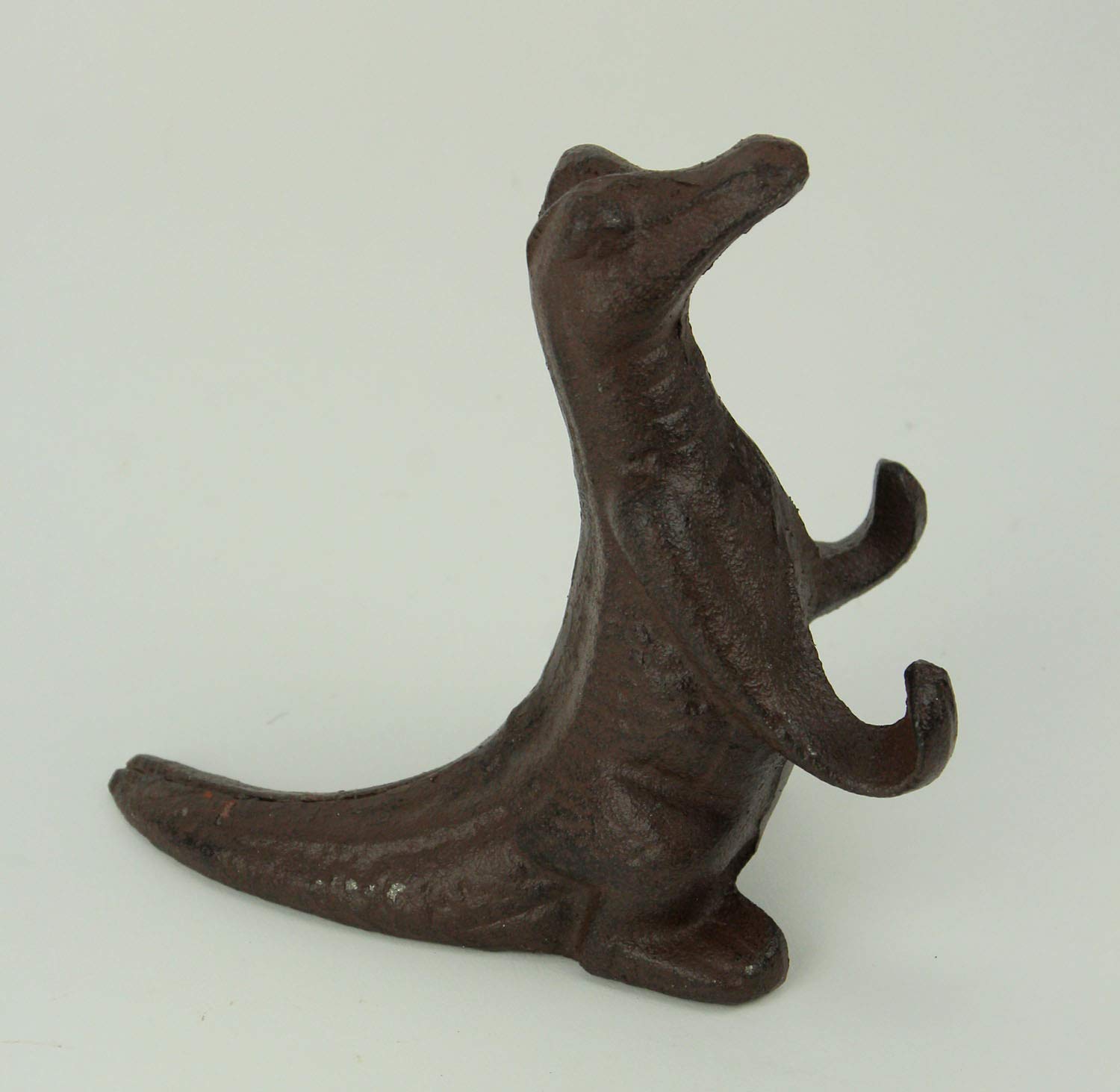 Premium Brown Cast Iron Alligator Phone Stand - Durable & Stylish Holder for iPhone, Samsung & Smartphones - Perfect for Desk, Office, Kitchen & Video Watching