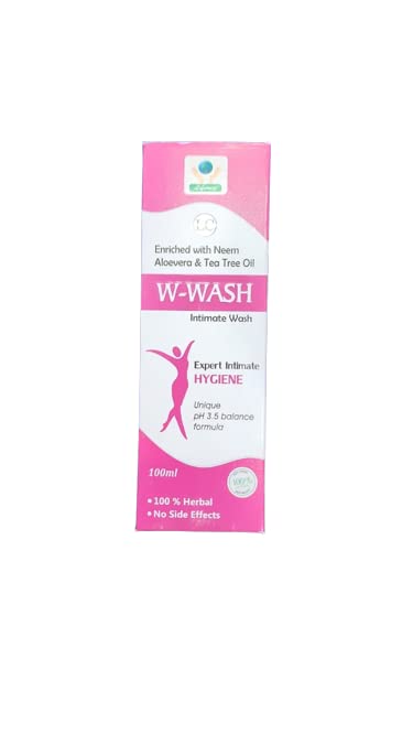 Madhukul W-Wash Intimate Wash for Women - 100ml (Pack of 1) | pH Balanced Feminine Hygiene Cleanser | Gentle Daily Use for Freshness & Comfort