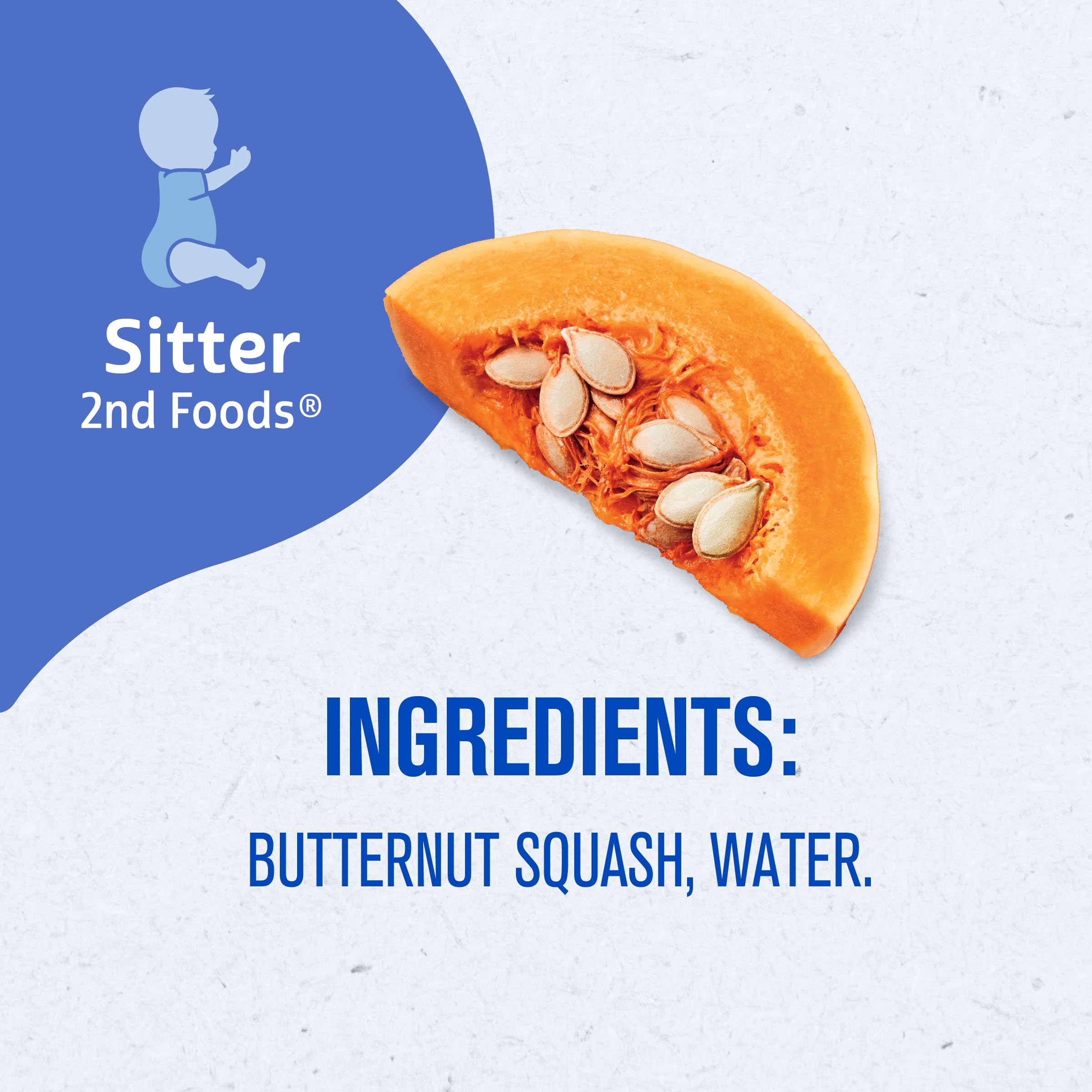 Organic Gerber 2nd Foods Butternut Squash Baby Food Puree - Non-GMO, No Artificial Flavors, 4oz Tubs (Pack of 8) - Perfect for Toddlers, On-the-Go Snacks & Healthy Meal Prep