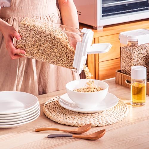 BPA-Free Cereal Storage Containers with Lids - 8-Piece Pantry Organization Set for Cereal, Snacks & Meal Prep | Reusable Food Dispensers for Kitchen & Pantry Organization