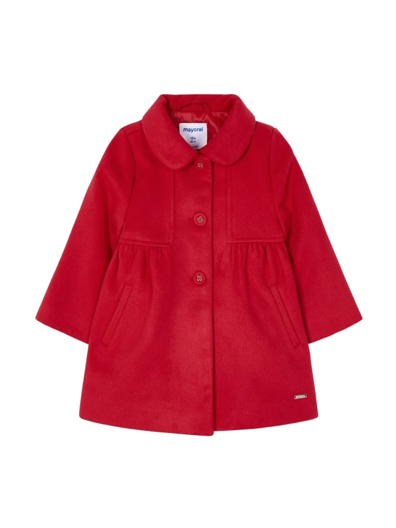 Mayoral Baby Girls' Red Jacket 2434 - Warm & Stylish Outerwear for Toddler Girls - Perfect for Winter, Fall & Outdoor Play