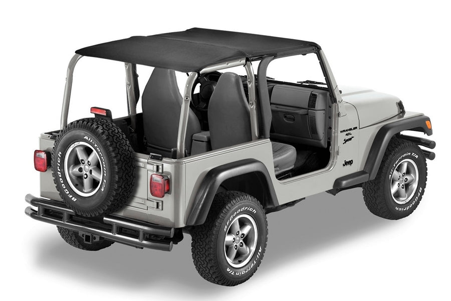 Ford Bronco Bestop Safari Style Bikini Soft Top - Black Diamond for TJ 2003-2006 | Durable & Stylish Jeep Accessory for Off-Road & Summer Driving