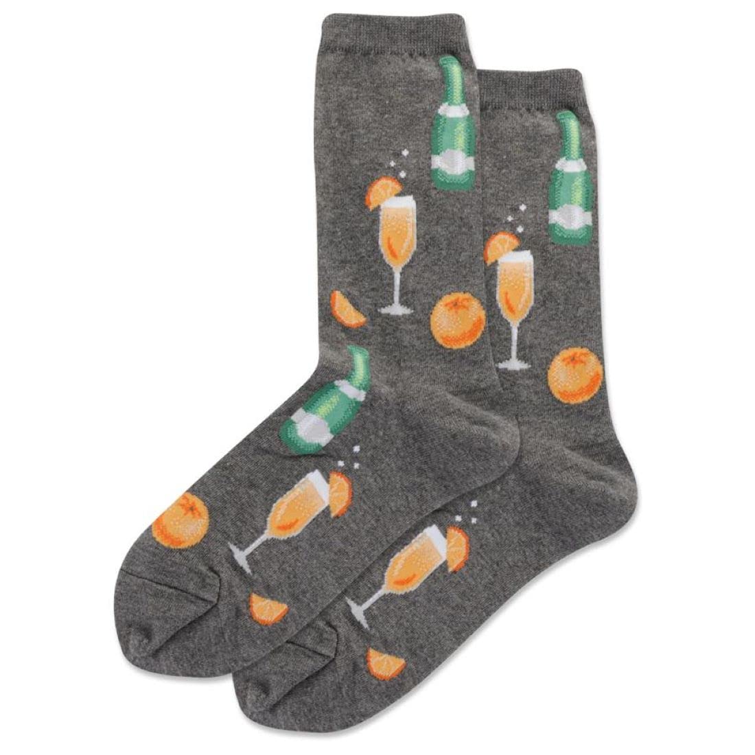 Hotsox Women's Mimosa Crew Socks - 1 Pair (Size 9-11) | Comfortable & Stylish Casual Socks for Everyday Wear, Work, and Gifts