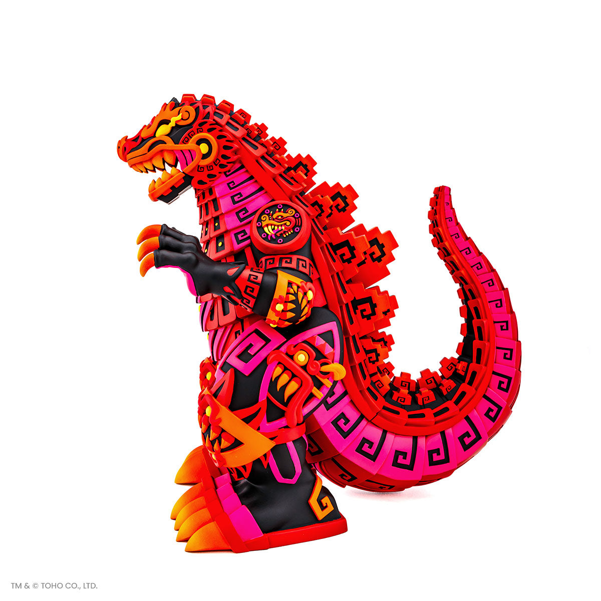 Godzilla Vinyl Designer Figure by Urban Aztec - Burning Variant Timed Edition - Collectible Toy for Anime Fans, Home Decor & Gift for Movie Lovers