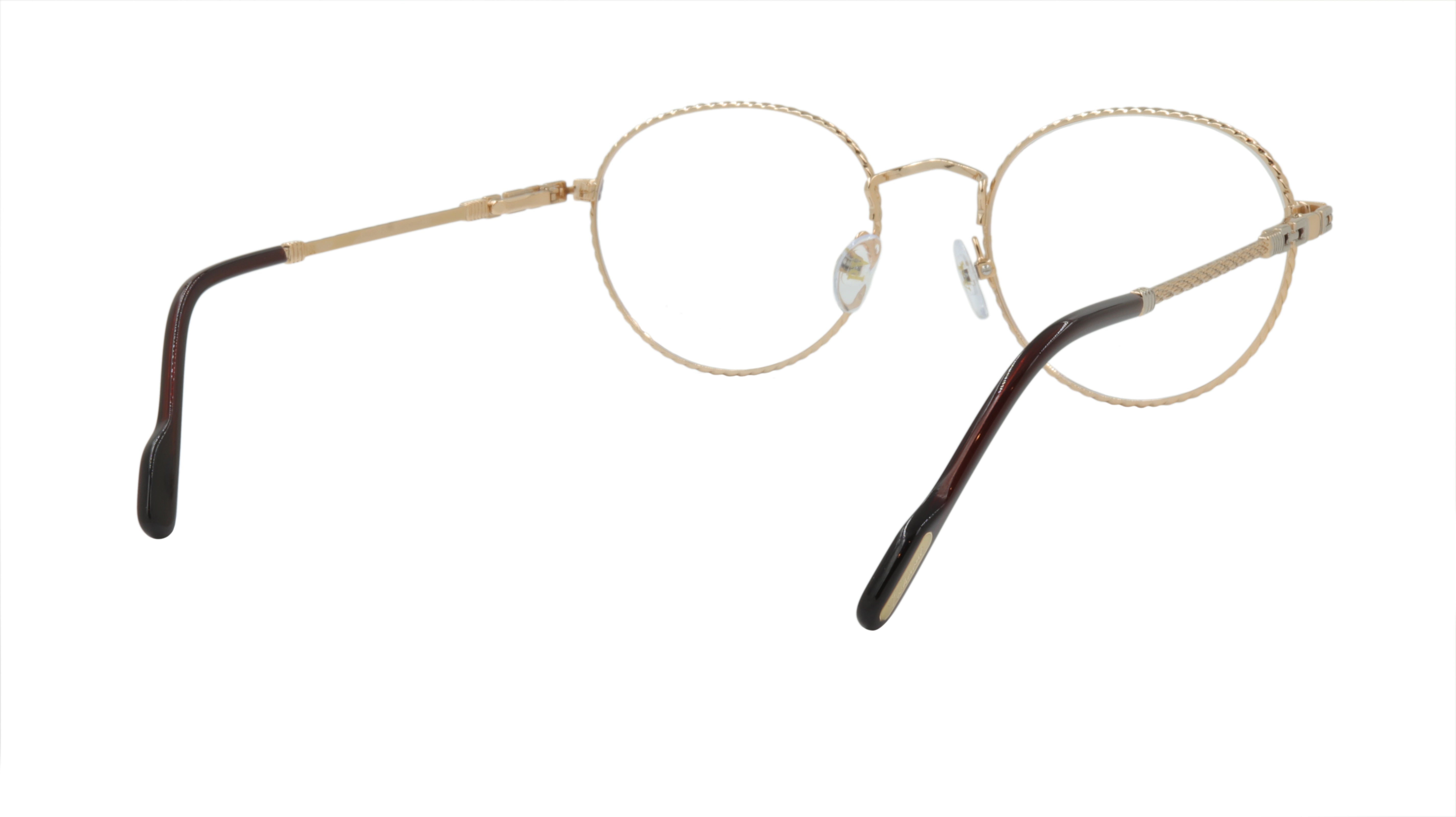 Paul Vosheront Round Gold Acetate Optical Frame PV382 C1 - Stylish & Lightweight Eyeglasses for Men & Women - Perfect for Reading, Work & Fashion Accessories