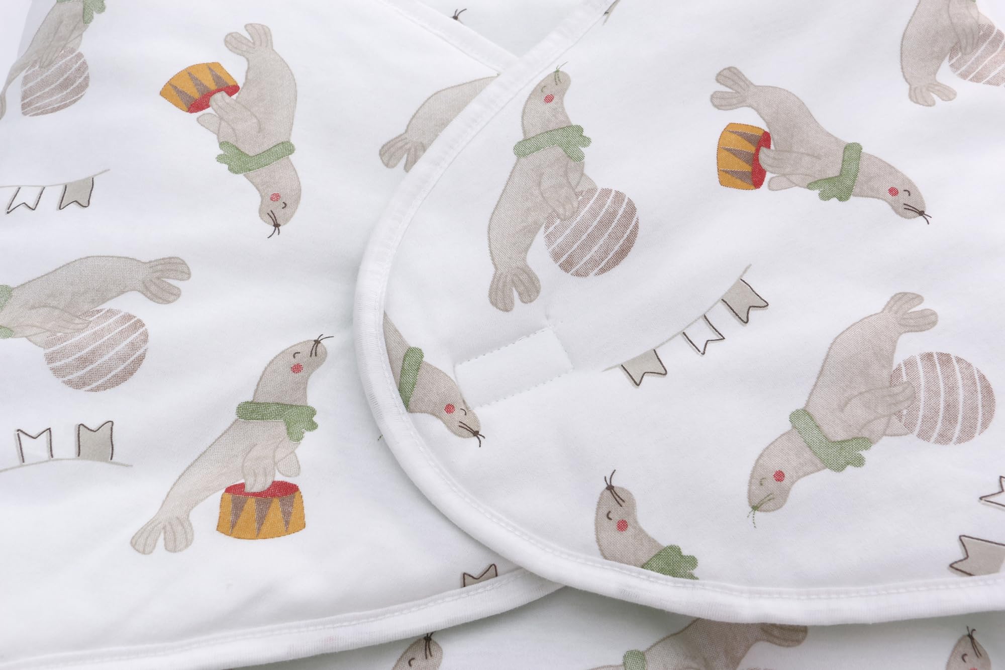 Miracle Baby Car Seat Cover - Soft Cotton Swaddle Blanket for Newborns 6-12 Months (Sea Lion) - Perfect for Travel & Stroller
