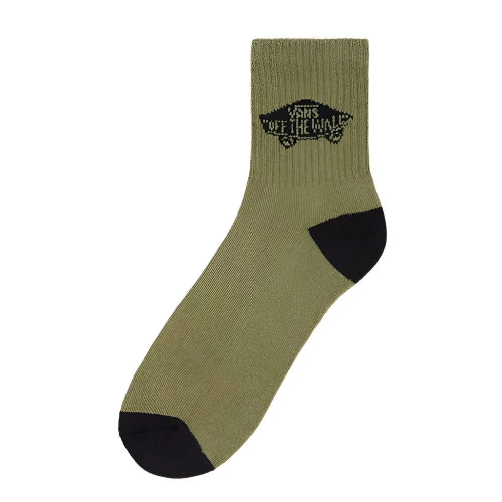 VANS Art Half Crew Socks - Loden Green - Ankle Socks for Men & Women - Comfortable Casual & Skateboarding Socks for Everyday Wear