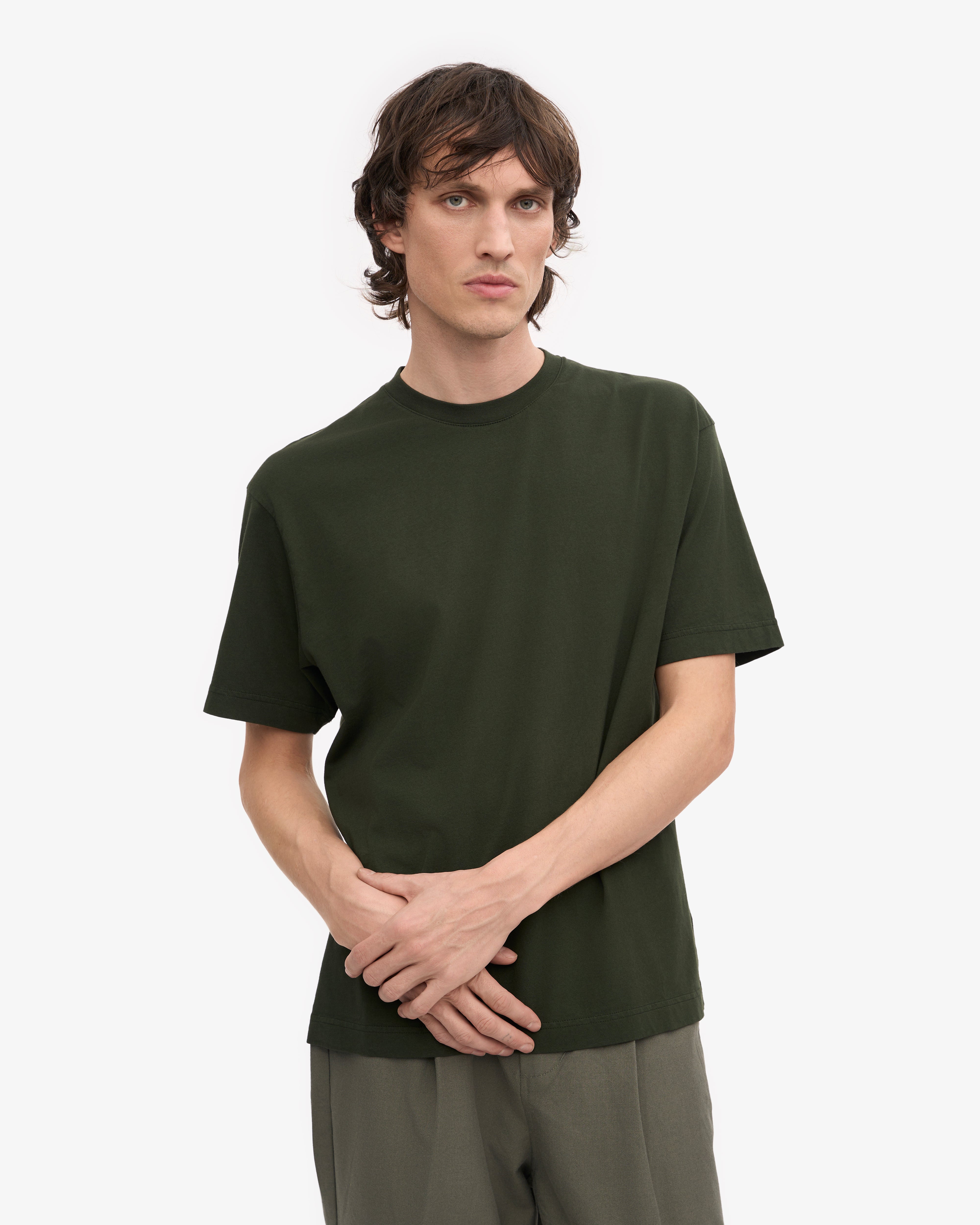 Oversized Organic Cotton T-Shirt for Women - Eco-Friendly Hunter Green Tee - Perfect for Casual Wear, Loungewear & Sustainable Fashion
